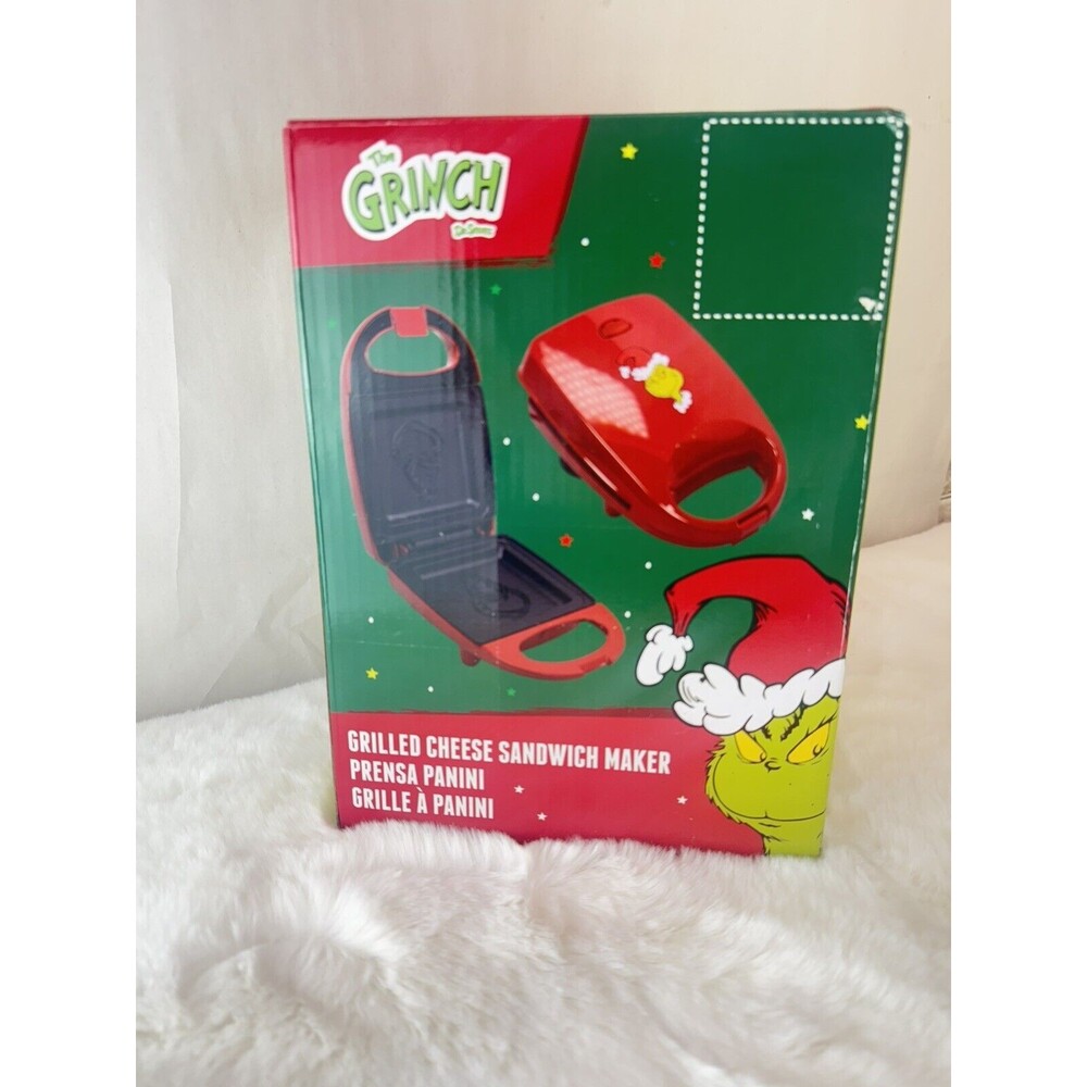Dr. Seuss The Grinch Red Uncanny Grilled Cheese Panini Sandwich Maker New in Box